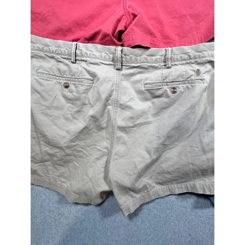 Polo Ralph Lauren Mens Chino Shorts Bundle 4 Pairs Red Blue Tan Khaki Size 40